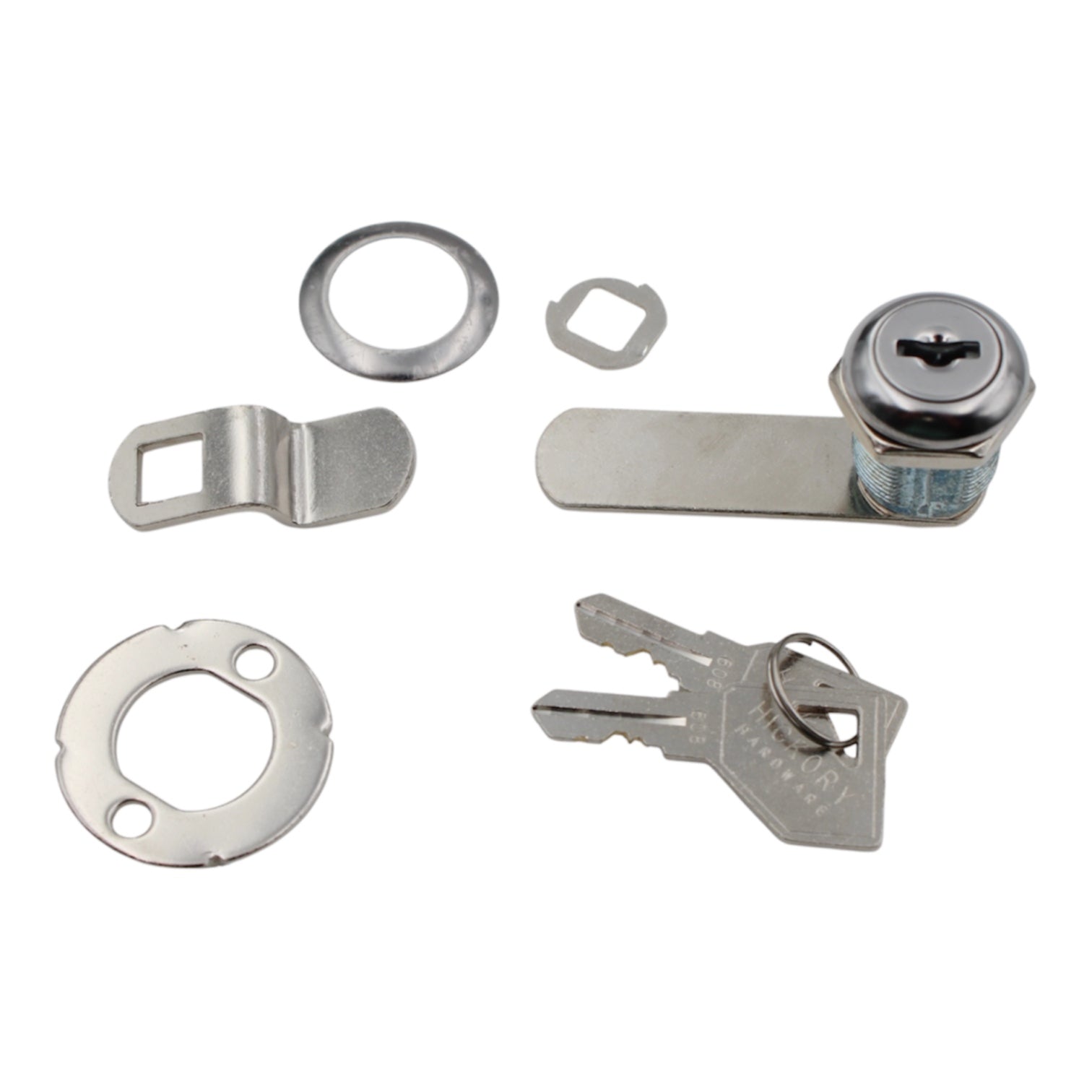 Hickory Hardware 7/8" Cabinet Cam Lock Chrome 1/2" Max Thickness 1378