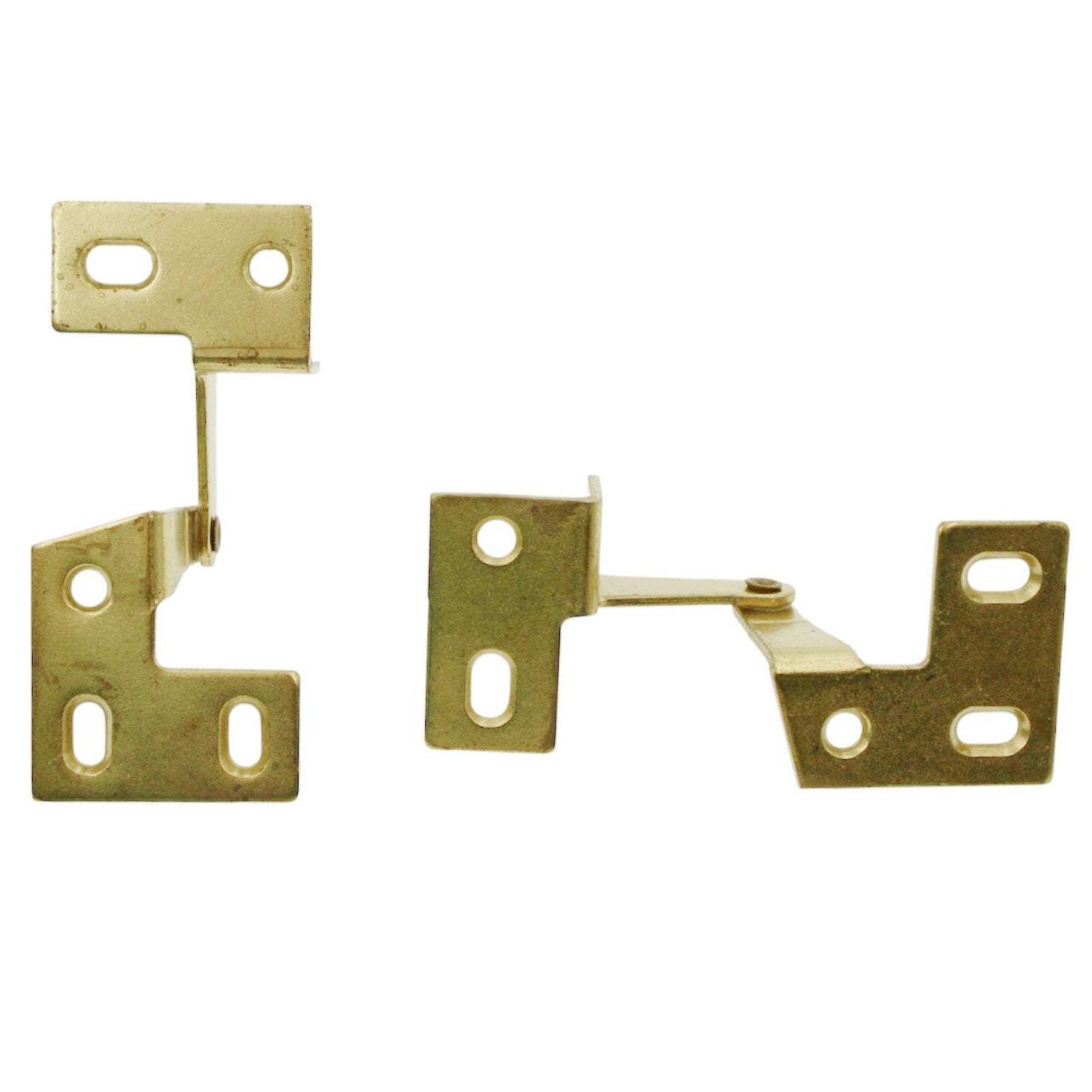 Pair of Jaybee Pivot Pin Overlay Cabinet Hinges 3/4" Frame Polished Brass 236-30