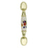 Amerock Allison 245FWP Polished Brass White 3"cc Arch Floral Cabinet Handle Pull