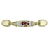 Amerock Allison 245FWP Polished Brass White 3"cc Arch Floral Cabinet Handle Pull