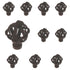 Laurey  Mission Bay Rustic Brass Round Western Rope Loops 1 1/4" Cabinet Knob 50719, 10 Pack 