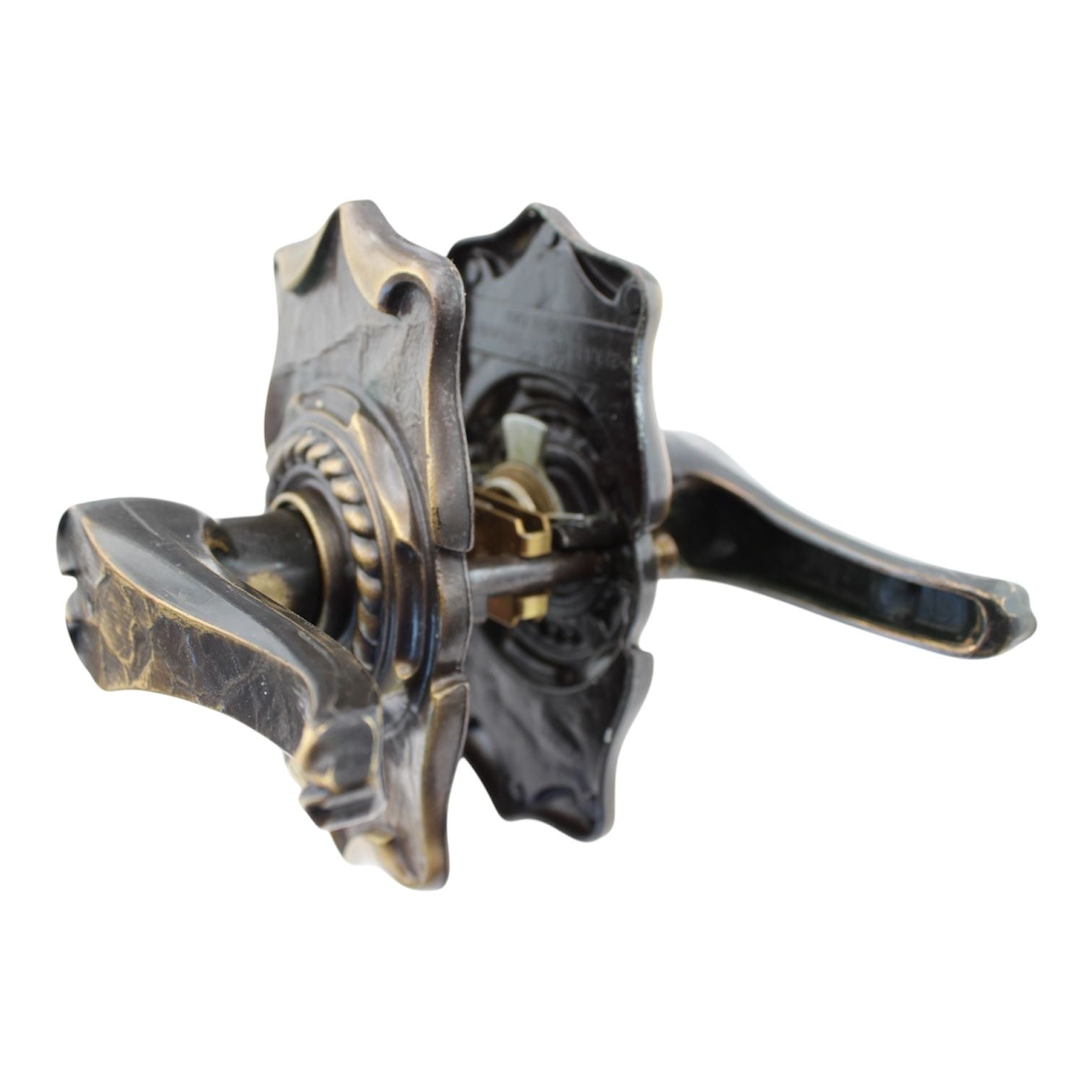 Vintage Amerock Carriage House Privacy Lever Drive-in Latch Antique English 9070