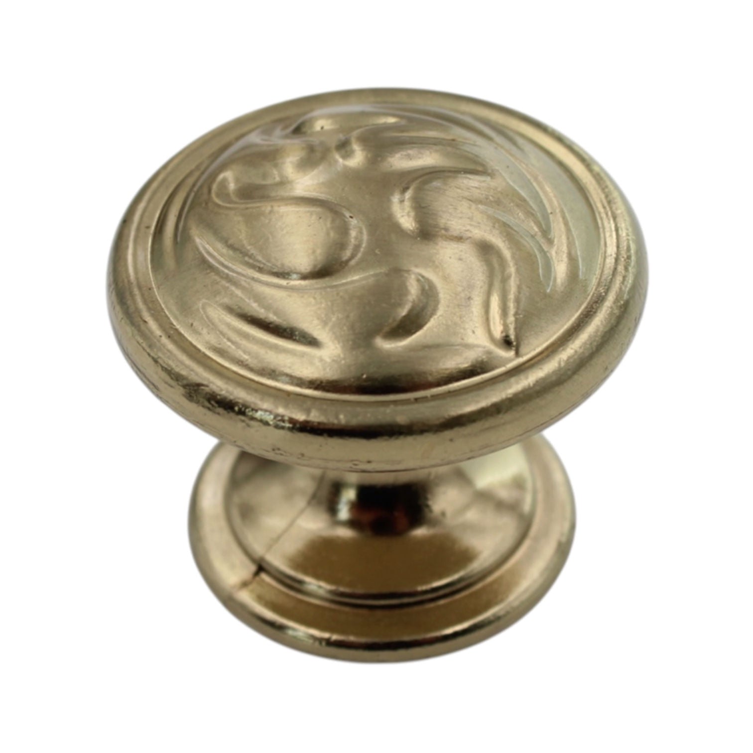 Amerock True Elegance 1 1/4" Oak Leaf Cabinet Knob Sterling Brass BP1355-O74