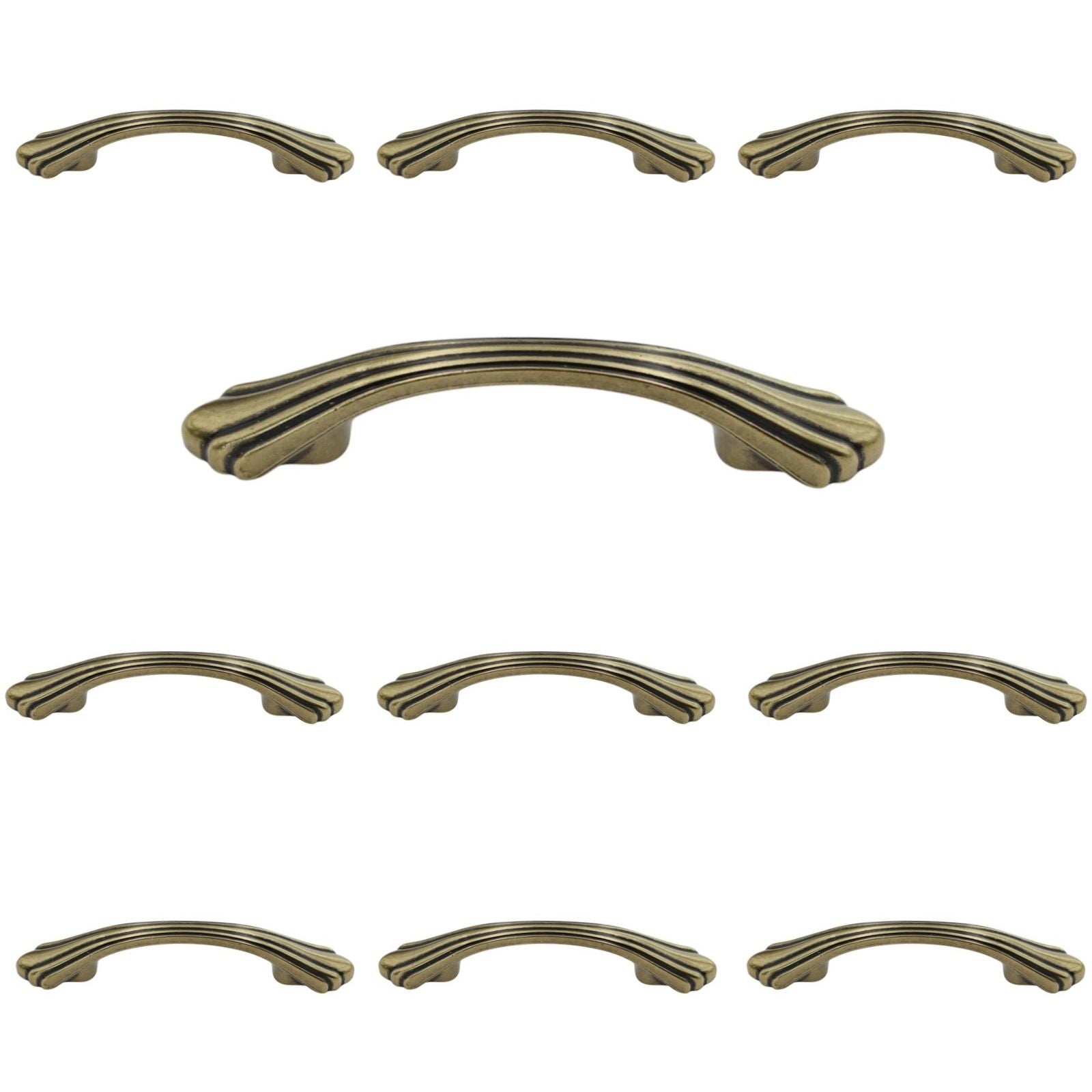 10 Pack Amerock Radiance BP1395-R1 Regency Brass 3" Cabinet Handle Pull