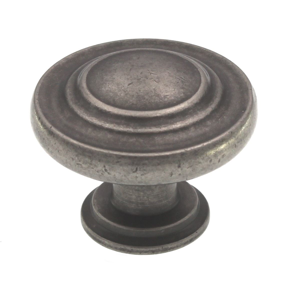 10 Pack Amerock Inspirations 1 3/8" Ringed Knob Weathered Nickel BP1586-WN