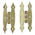 Pair of Amerock Spade Tip Polished Brass Flush H Hinges BP1617-3