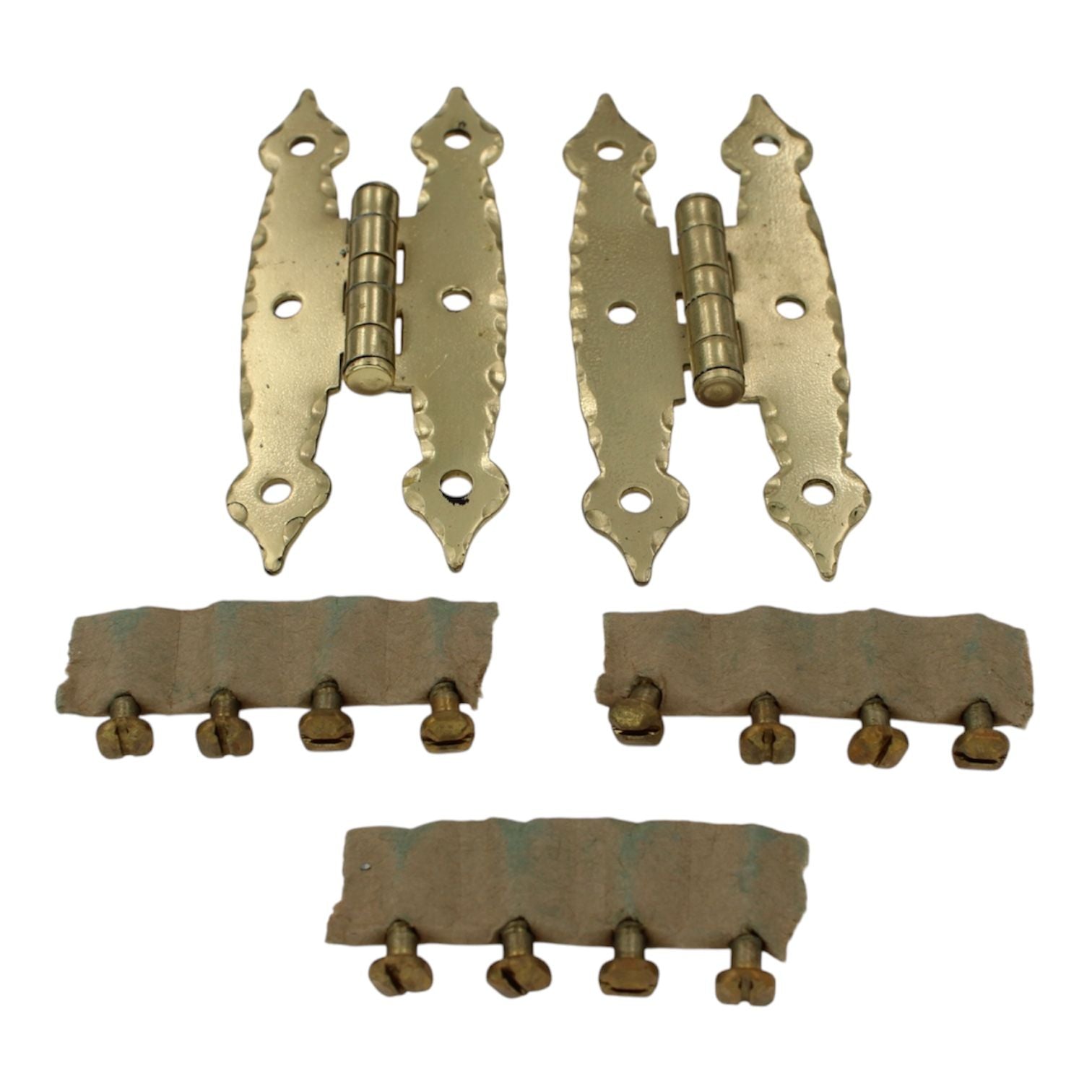 Pair of Amerock Spade Tip Polished Brass Flush H Hinges BP1617-3