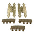 Pair of Amerock Spade Tip Polished Brass Flush H Hinges BP1617-3