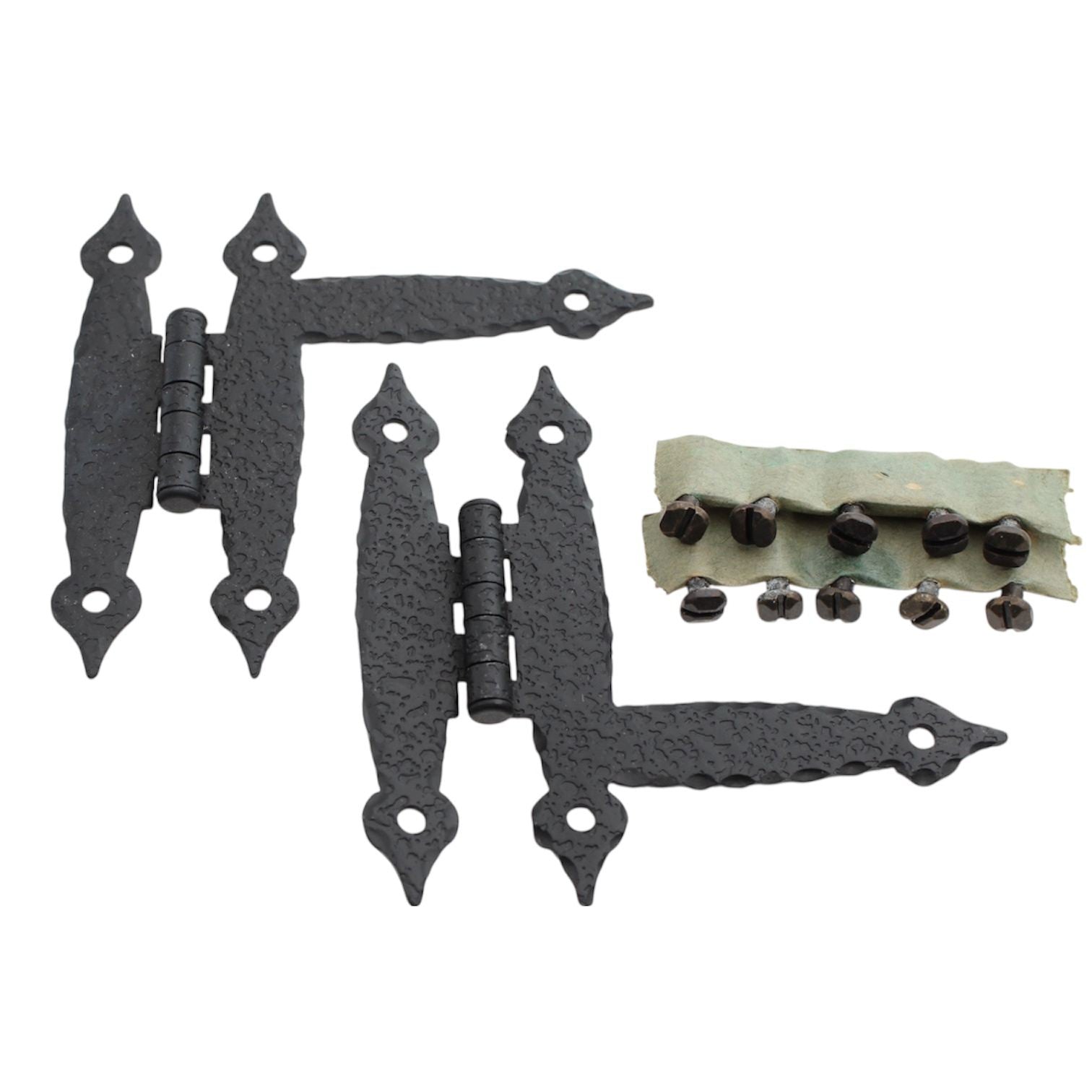 Pair Amerock "HL" Hinges Spade Tip Colonial Black for Flush Doors BP1776-CB