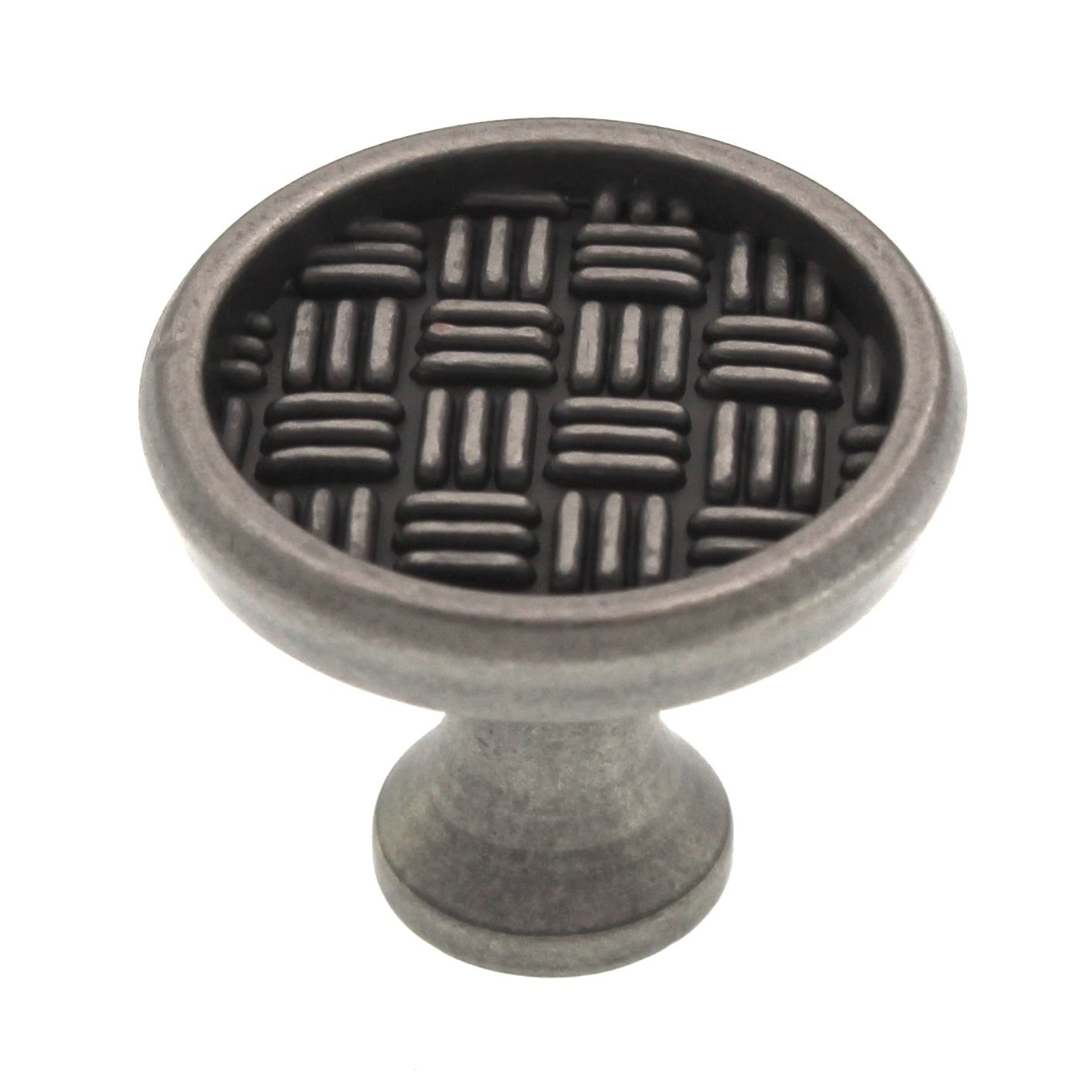 Amerock Patterns 1 3/8" Weathered Nickel Weave Cabinet Knob Pull BP26123-WN