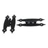 Pair of Amerock Colonial Black Flush Surface "H" Cabinet Hinges BP3404-CB