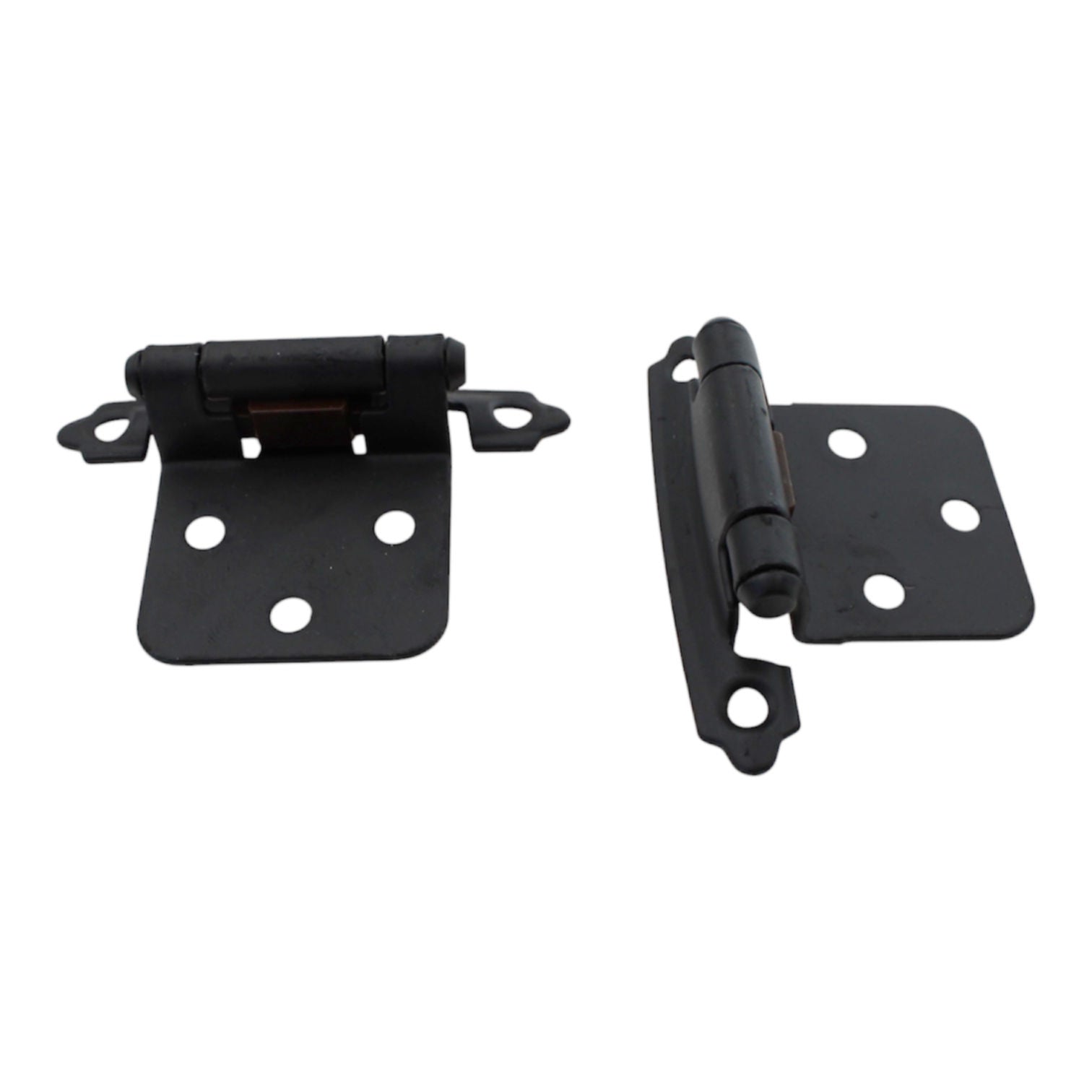 Pair Amerock Black Variable Overlay Face Mount Cabinet Hinges BPR3429FB