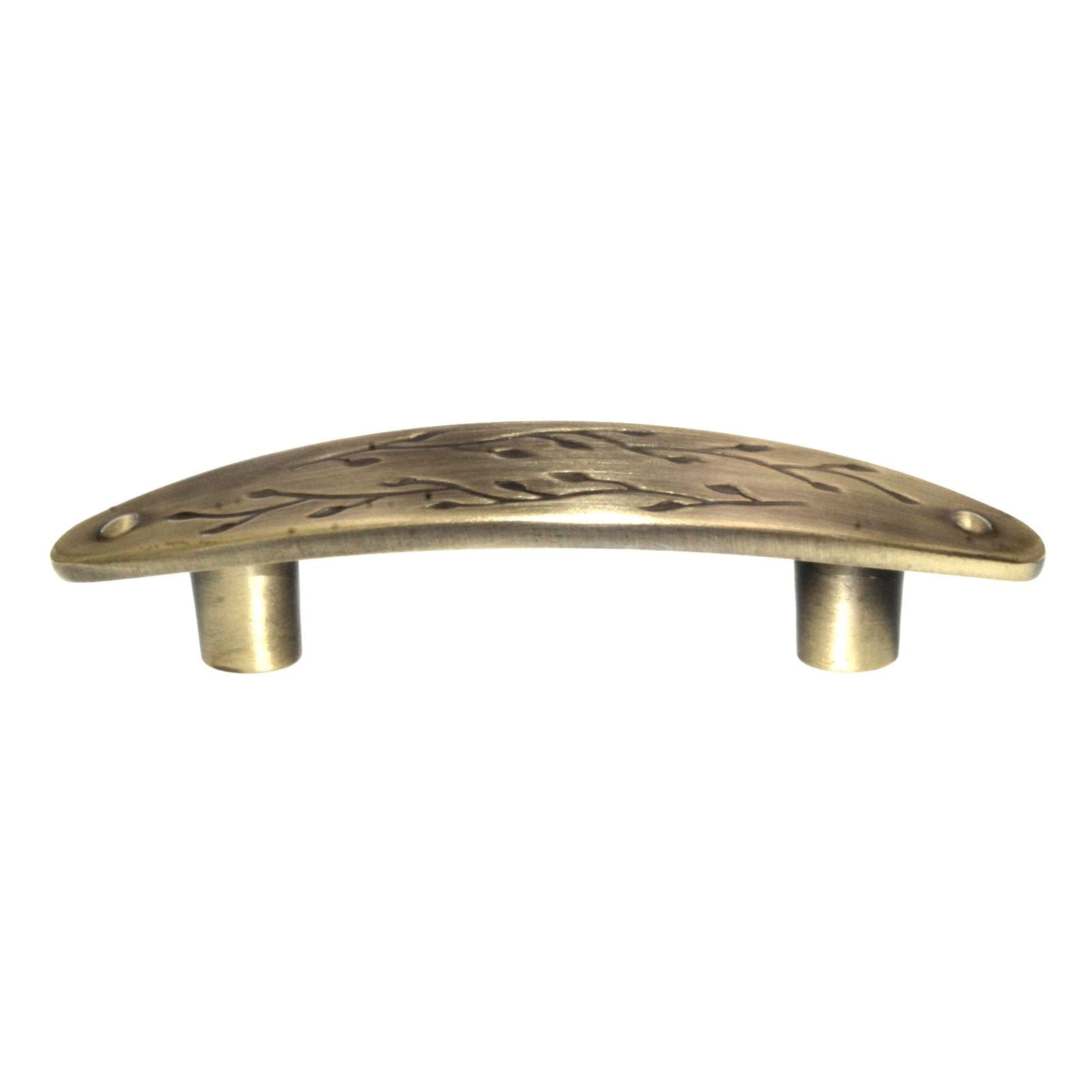 Amerock Inspirations Elegant Brass 3 inch CTC Leaf Cabinet Drawer Pull BP4443EB