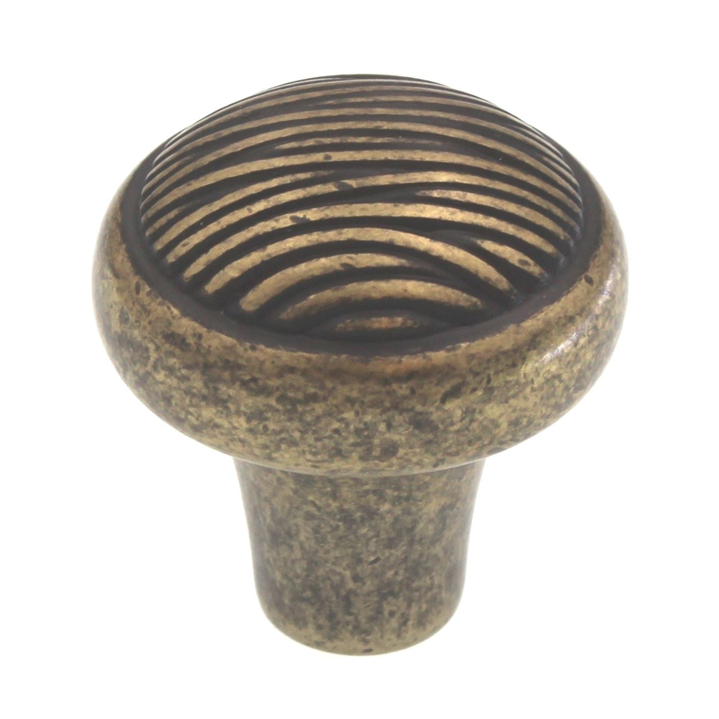 Amerock Cyprus 1 1/4" Weathered Brass Mushroom Cabinet Knob Pull BP5263-R2