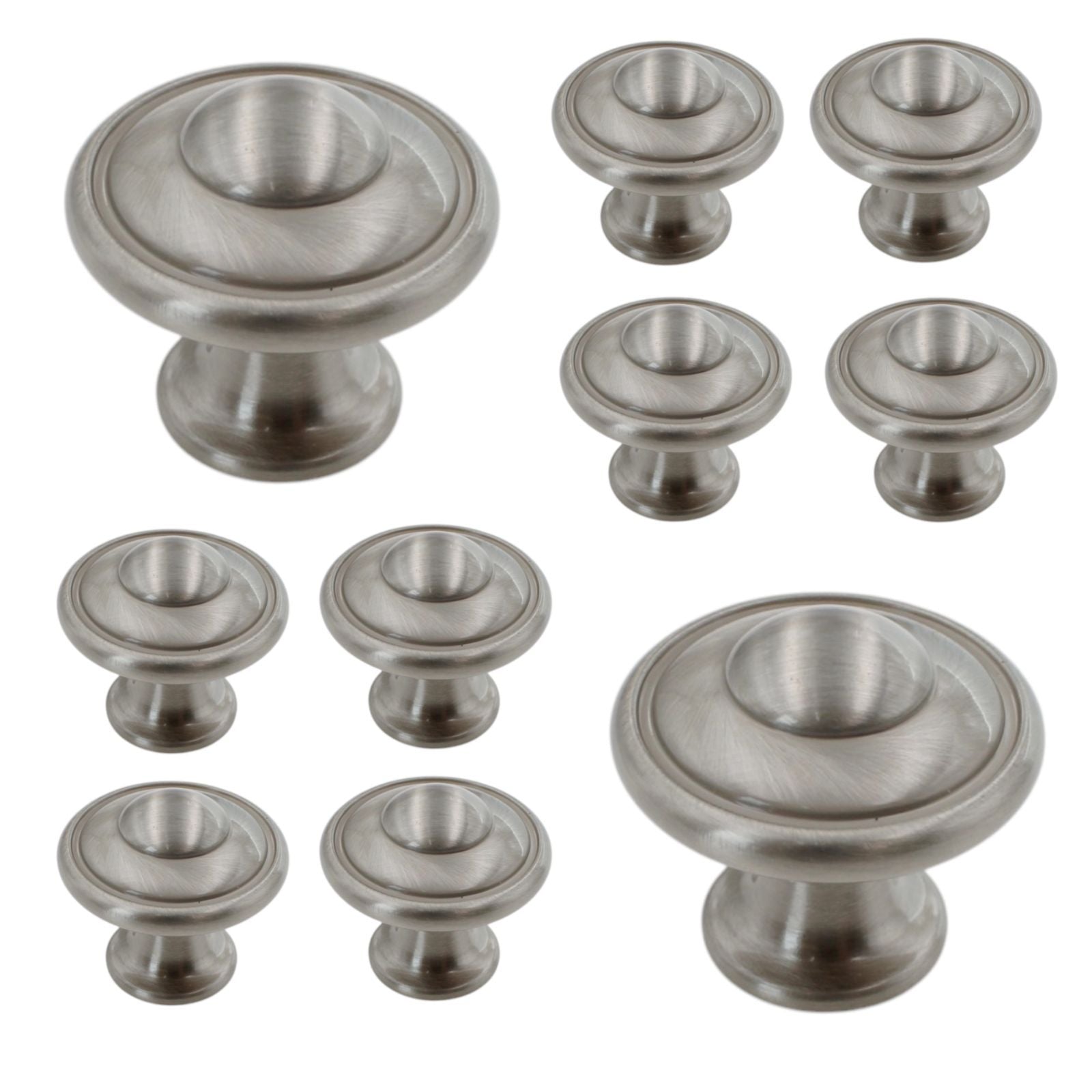10 Pack Amerock BP53002G10 Allison 1 3/16" Round Cabinet Knob, Satin Nickel