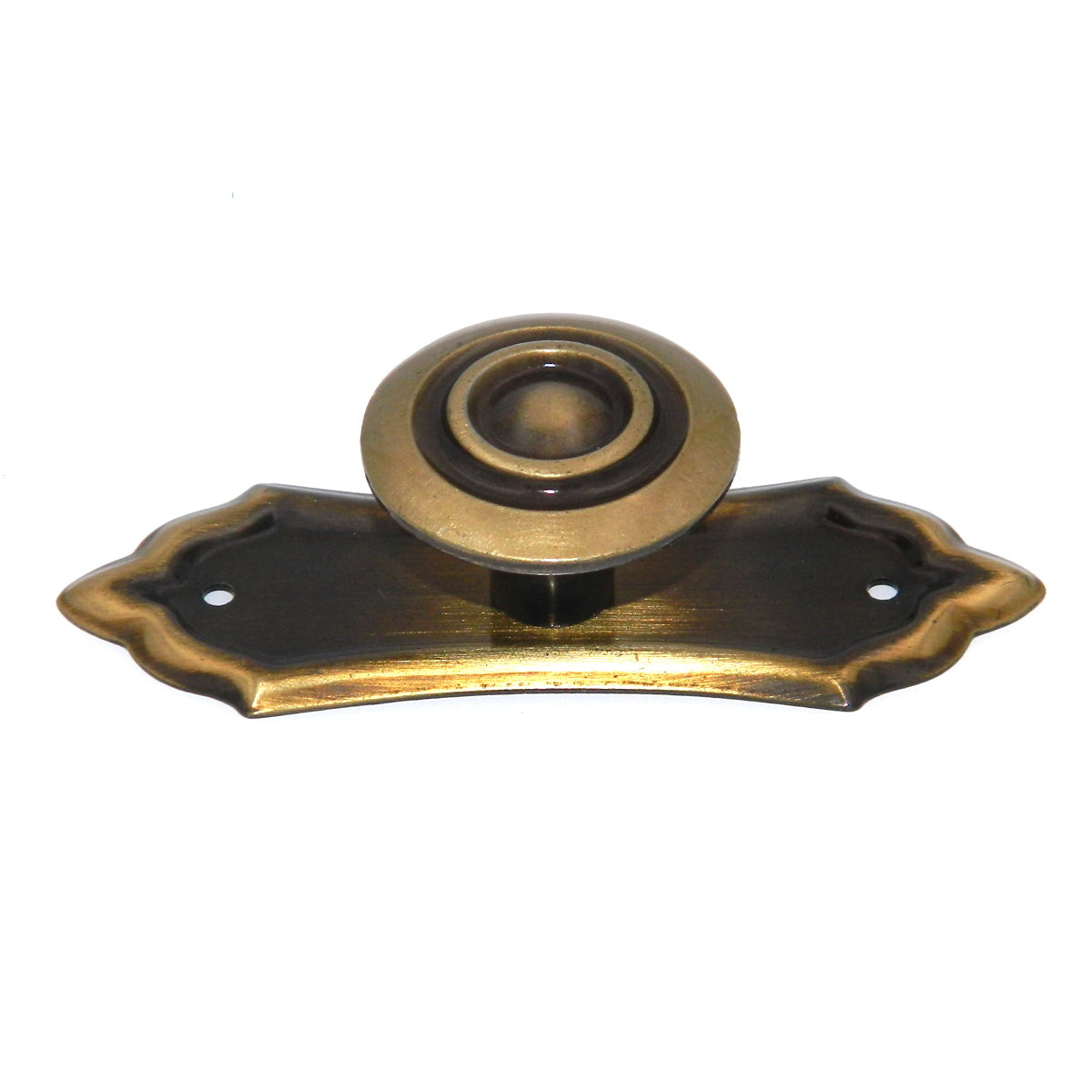 10 Pack Vintage Amerock BP591C-AE French Colony Knob Backplate Antique English