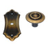 10 Pack Vintage Amerock BP591C-AE French Colony Knob Backplate Antique English