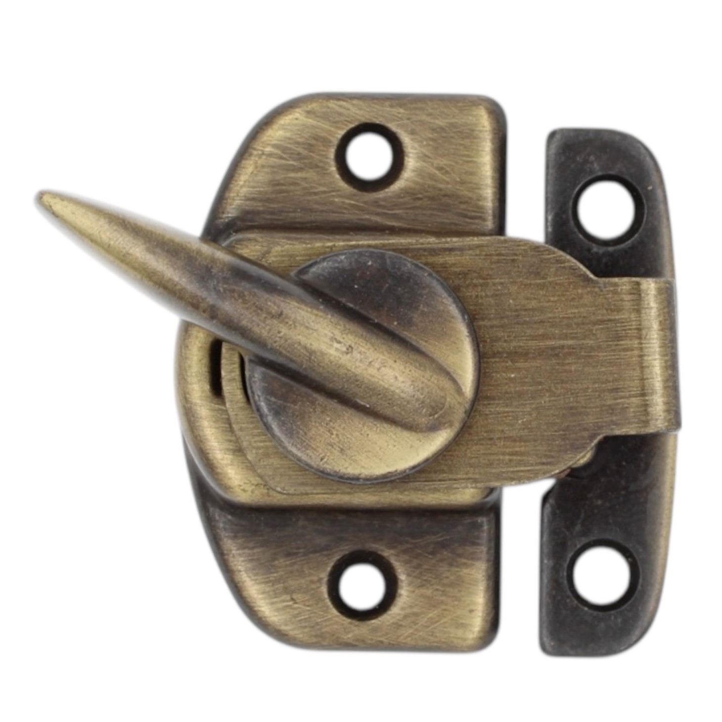 Amerock Window 2 5/8" Sash Lock in Antique English, Spring Action BP7045-AE