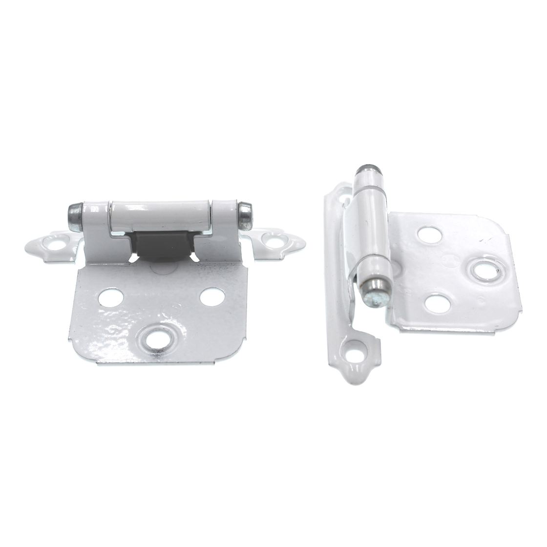 Pair of White Self-Closing Overlay Face Mount Cabinet Hinges Amerock BP7139-W