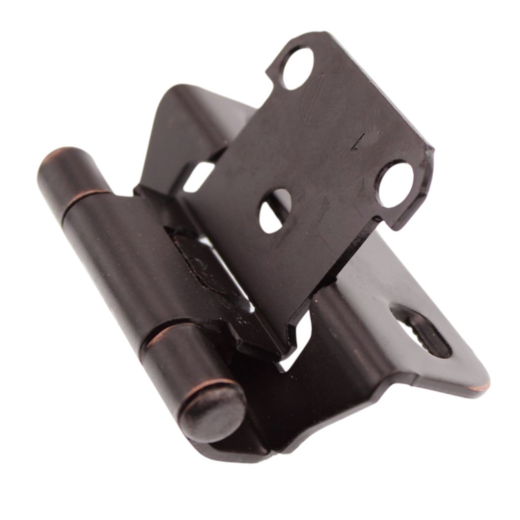 Pair Amerock Self-Closing 1/4" Overlay Oil-Rubbed Bronze Cabinet Hinge BP7566ORB