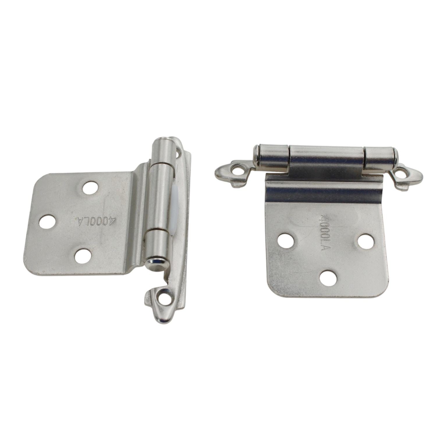 Pair of Amerock Satin Nickel Reverse Bevel Hinges Self-Closing BP7630-G10