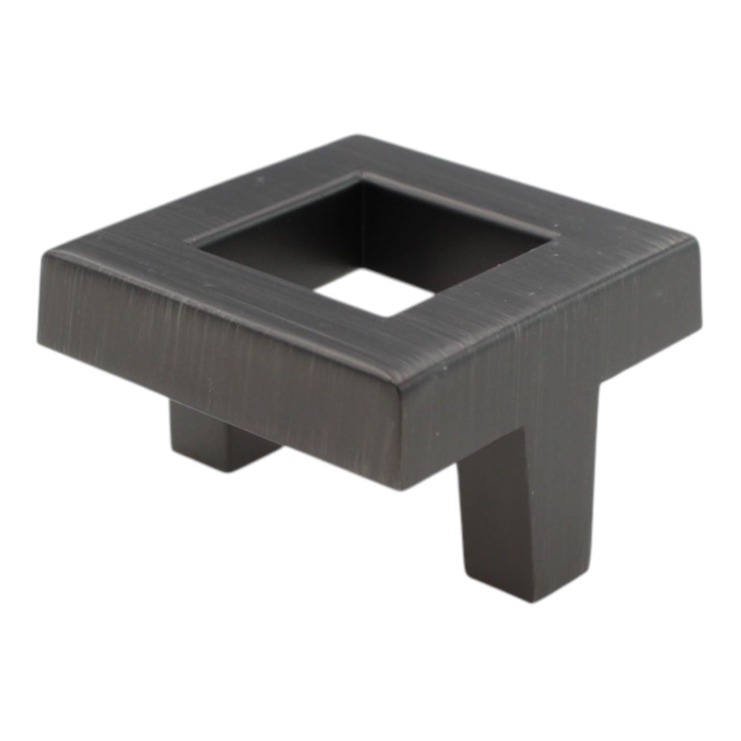Richelieu 8033 Knob 1 5/8" Square 2-Screw 1 1/2" Hole Centers Antique Nickel