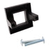 Richelieu 8033 Knob 1 5/8" Square 1 1/2" Hole Centers Brushed Oil-Rubbed Bronze