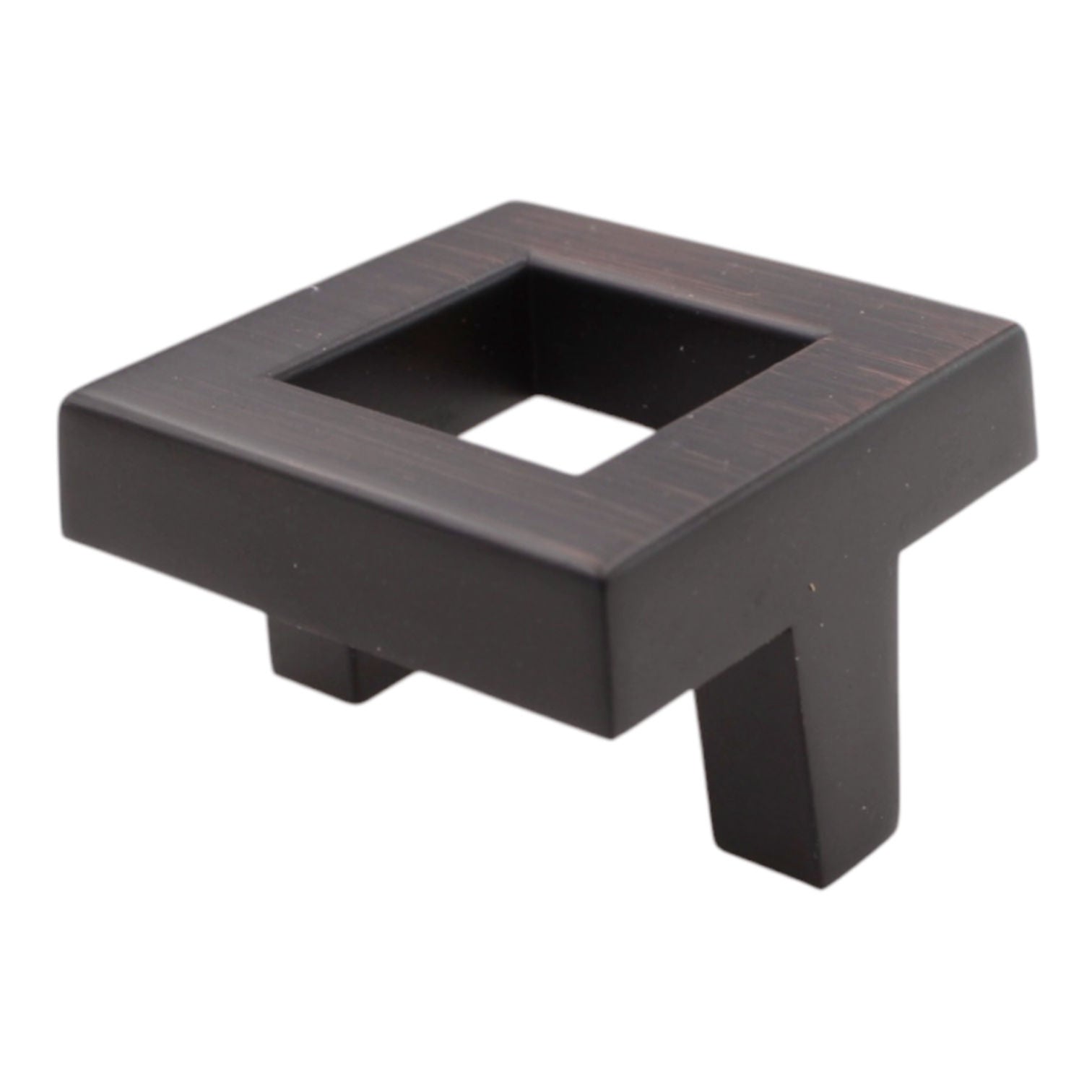 Richelieu 8033 Knob 1 5/8" Square 1 1/2" Hole Centers Brushed Oil-Rubbed Bronze
