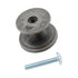 Richelieu 8098 Cabinet Knob 1 1/4" Round With 1" Base Pewter