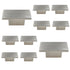 10 Pack Richelieu 810 Knob 1 1/2" Rectangle 5/8" Hole Centers Brushed Nickel