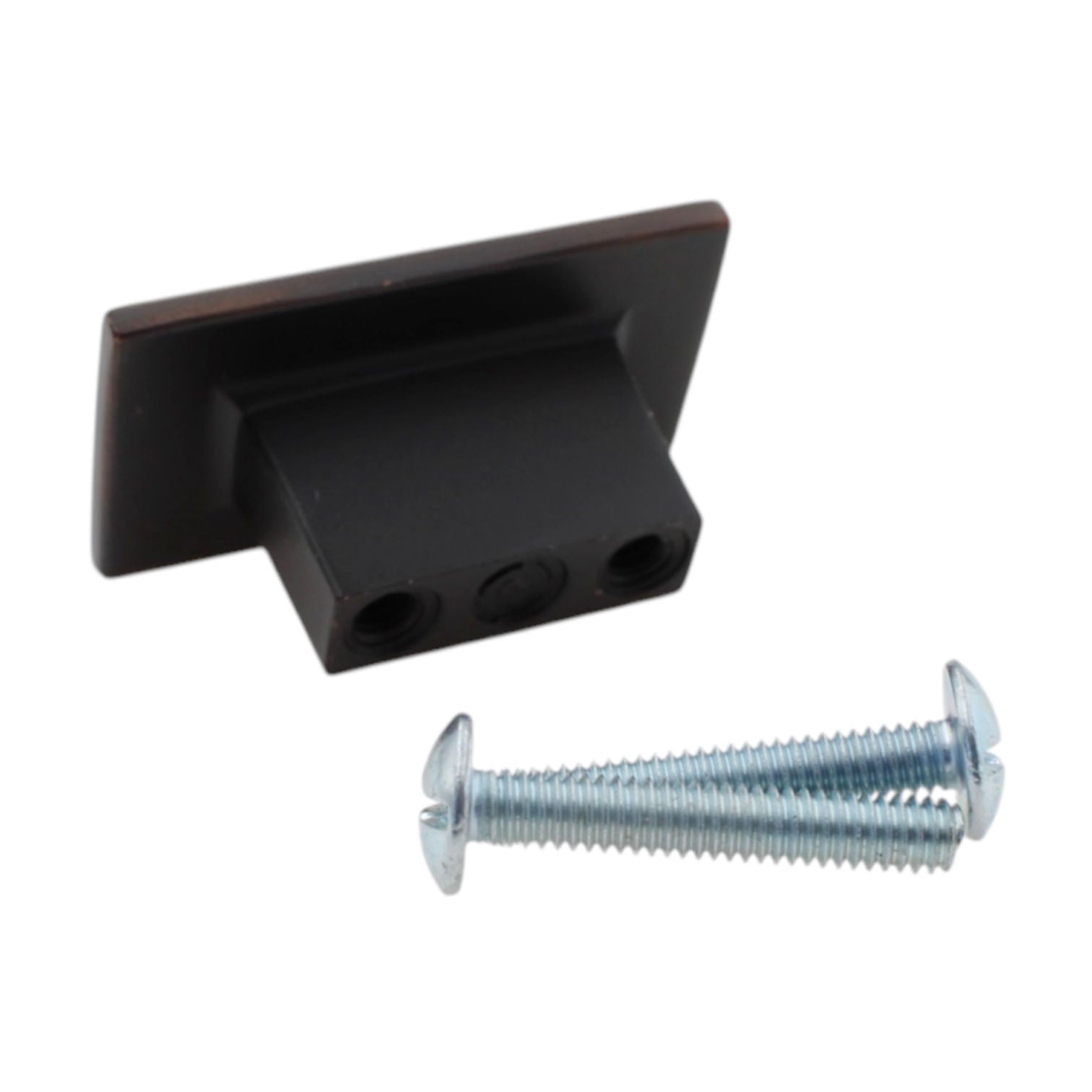 Richelieu 810 Knob 1 1/2" Rectangle 5/8" Hole Centers Brushed Oil-Rubbed Bronze