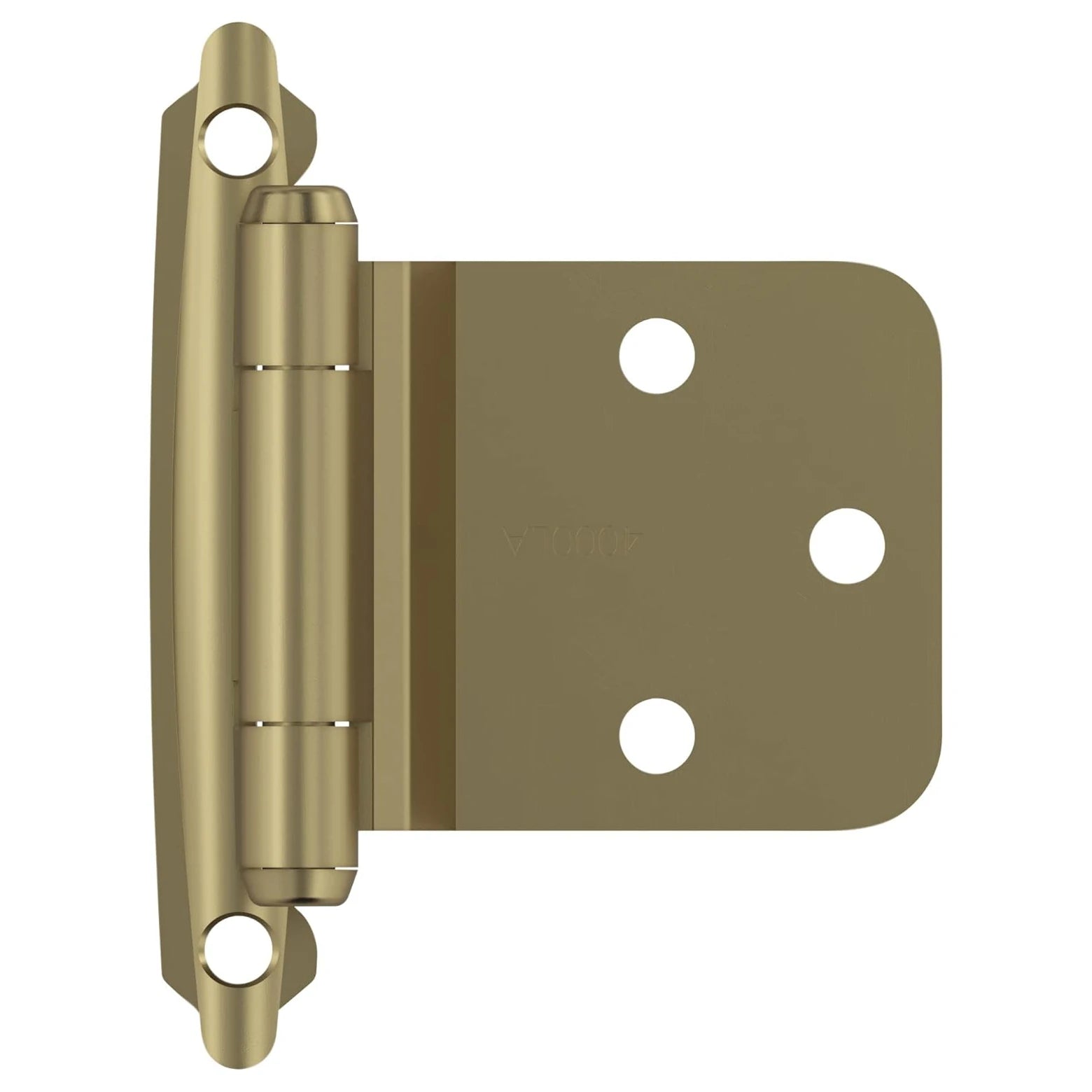 Pair of Amerock Golden Champagne Reverse Bevel Hinges Self-Closing BPR7630BBZ