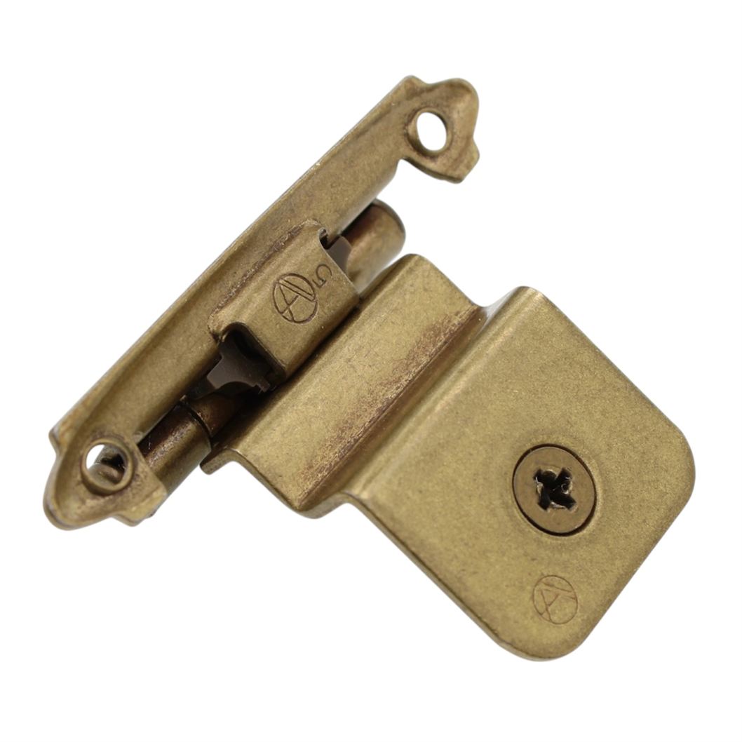Single Demountable Cabinet Hinge 3/8" Inset Burnished Brass CM7750-BB