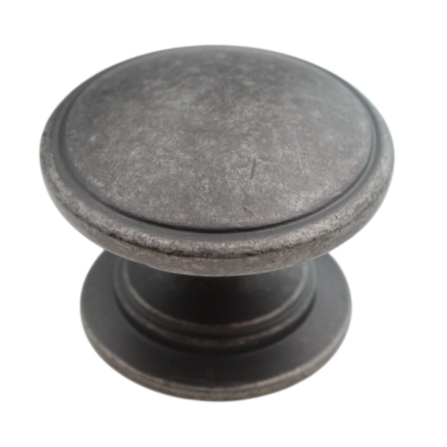 Pride Industrial 1-1/4 inch Round Cabinet Knob Distressed Pewter K80980-BNMDL