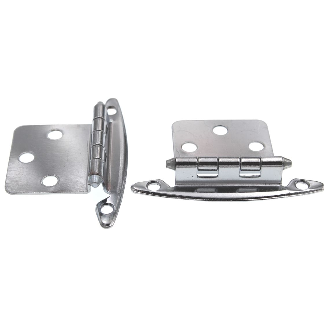 Pair Polished Chrome P139-26 Hickory Flush Cabinet Hinges from Belwith Hickory