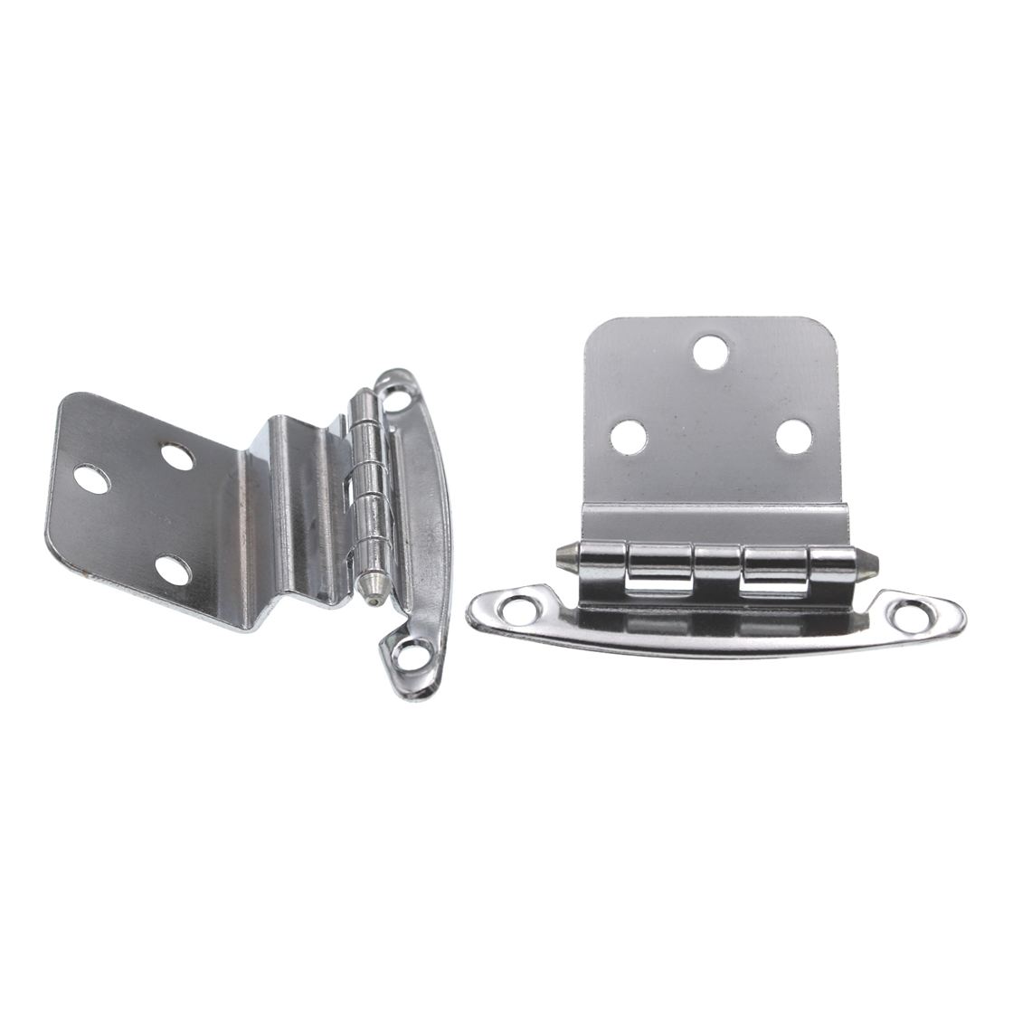 Pair Hickory Hardware Polished Chrome 3/8" Inset Hinges Non Self-Closing P140-26
