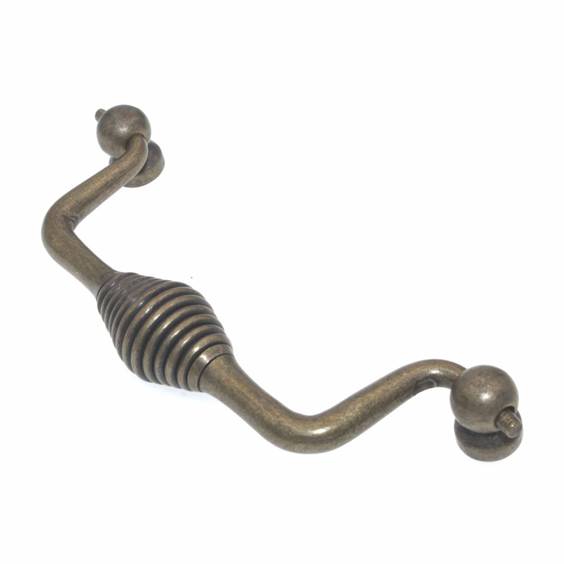 20 Pack Hickory Callis Country P3665-WRB Wrought Brass 5" (128mm)cc Drop Cabinet Bail Pull