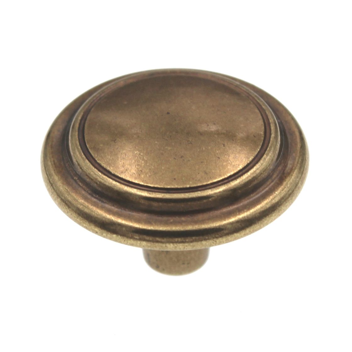 Hickory Hardware Manor House Lancaster Hand Polished Brass Round Disc 1 1/4" Cabinet Knob P413-LP