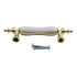 Liberty Cabinet Pull Polished Brass White Ceramic 3" CTC P50031C-PBW