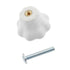 Belwith Hickory Hardware English Cozy White Ceramic Scalloped 1 1/4" Knob P623-W