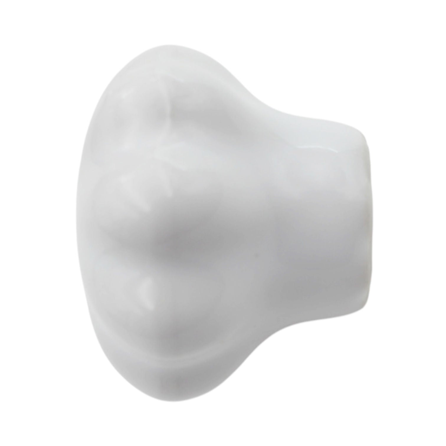 Belwith Hickory Hardware English Cozy White Ceramic Scalloped 1 1/4" Knob P623-W