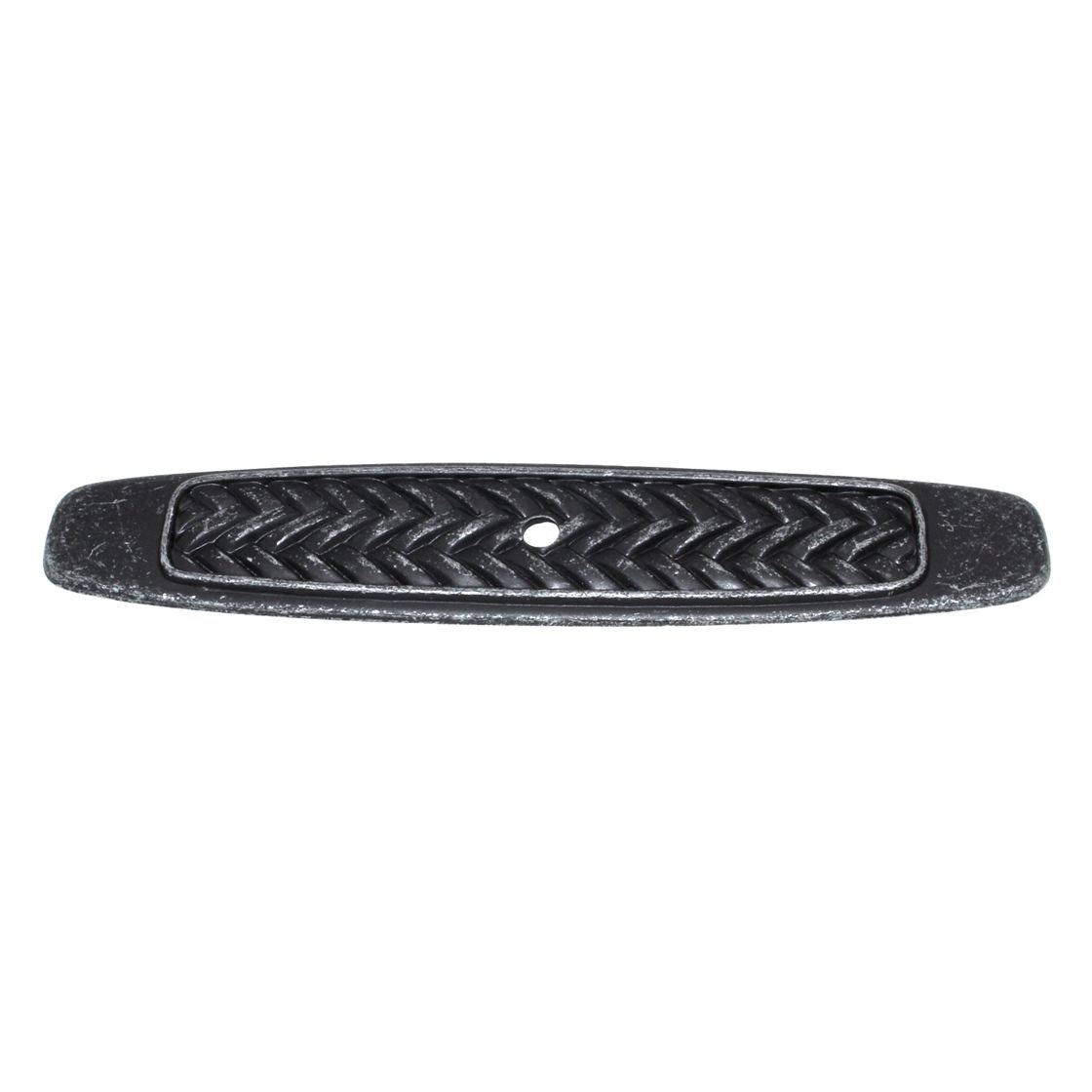 Belwith Catamaran 5" Cabinet Knob Backplate Basket Weave Vibra Pewter P7514-VP