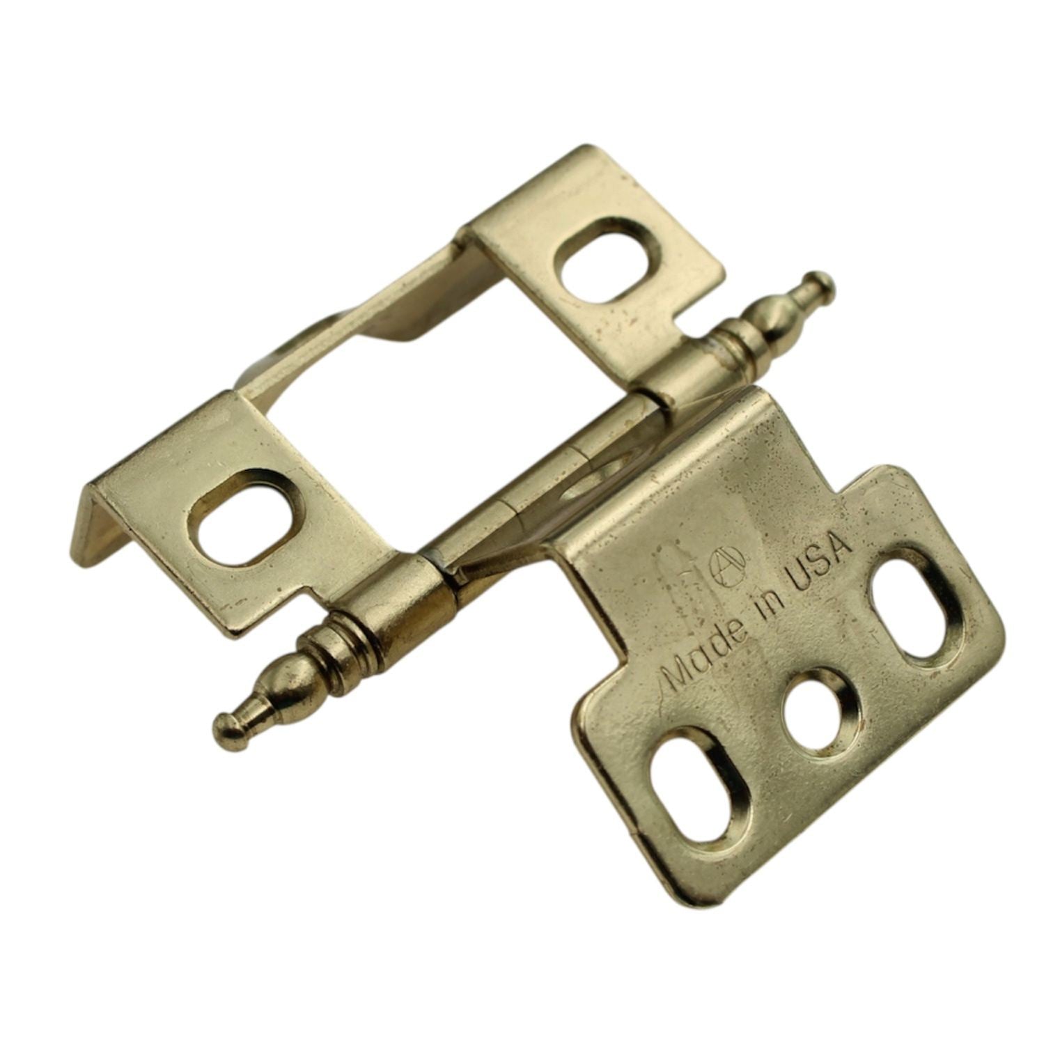 Amerock Polished Brass Inset Hinge 3/4" Frame 9/16" Door Minaret Tip PK3175RM-PB