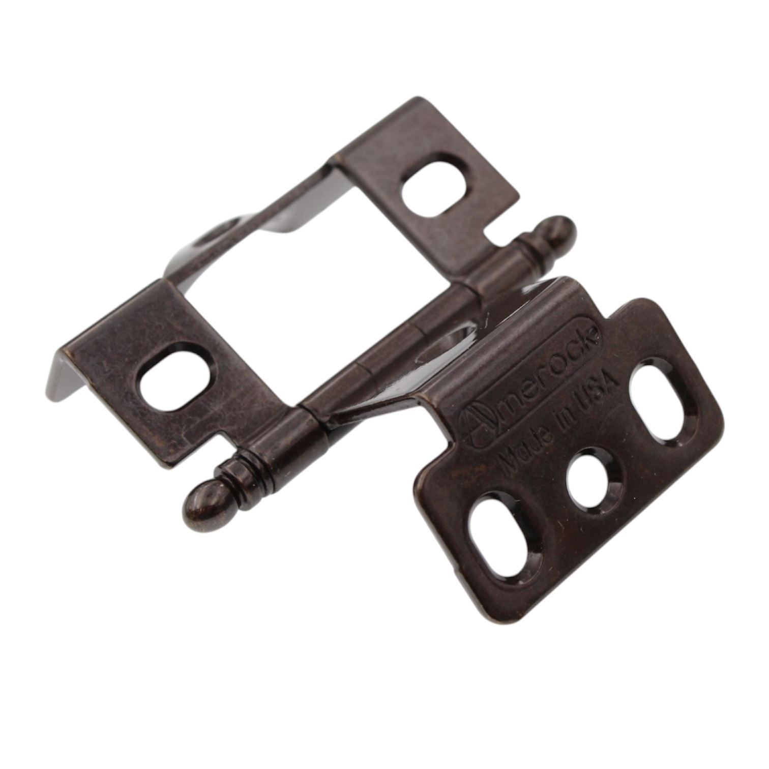 Amerock 3/4" Full Inset Wrap Hinge Dark Antique English Ball Tip PK3175TBDAE
