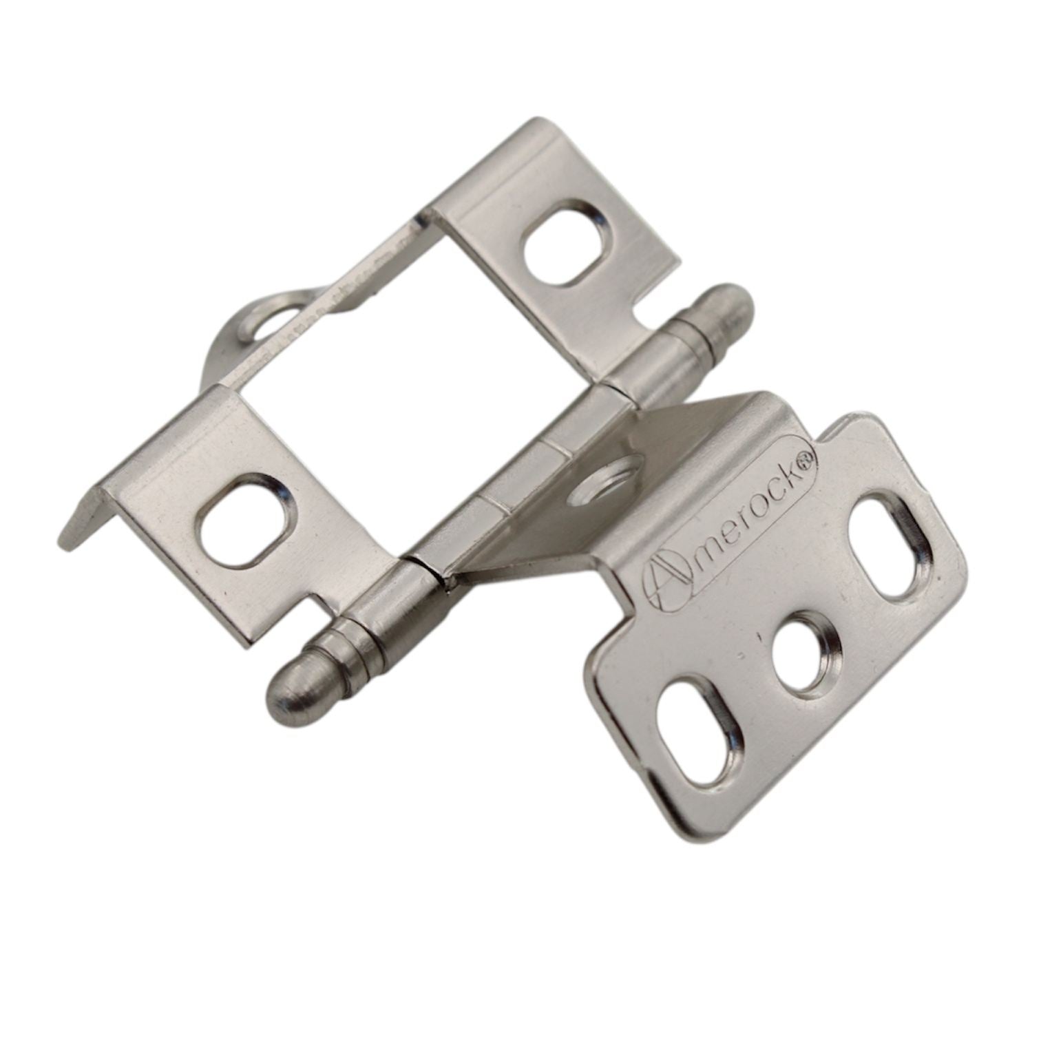 Amerock Sterling Nickel Full Inset Hinge 3/4" Full Wrap Ball Tip PK3175TB-G9