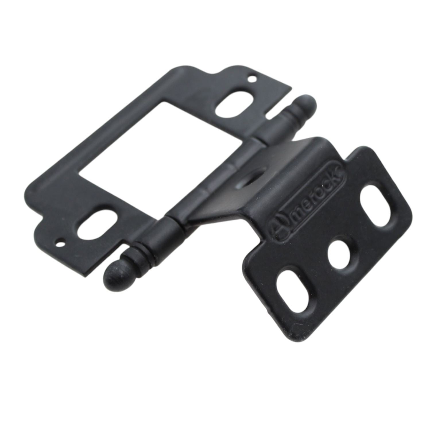 Amerock Dull Black Full Inset Partial Wrap Hinge Ball Tip 3/4" Door PK3180TBFB