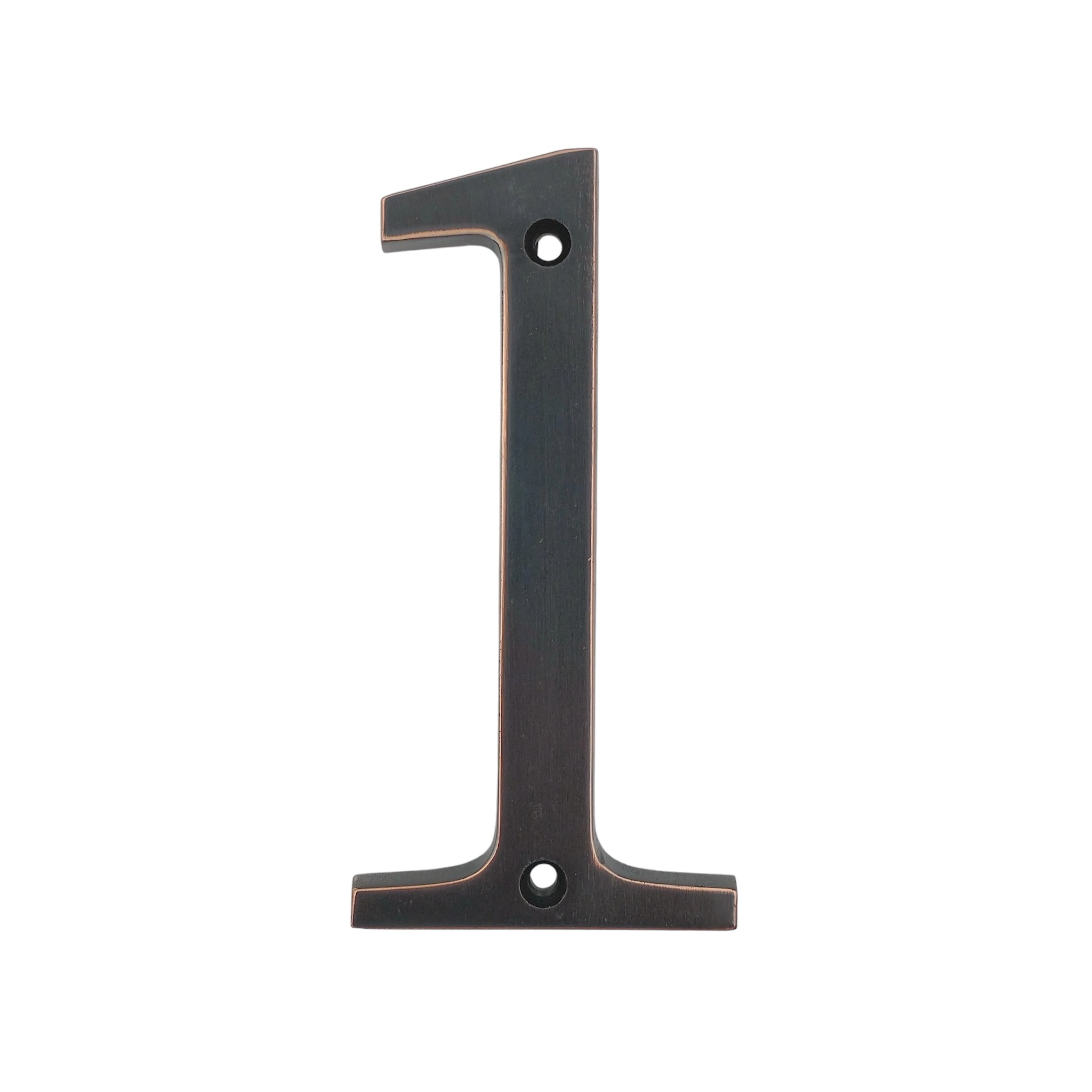 Aged Bronze Metal 4 inch Flush House Address Numbers, Bold Readable Font