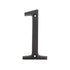 Aged Bronze Metal 4 inch Flush House Address Numbers, Bold Readable Font