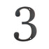 Aged Bronze Metal 4 inch Flush House Address Numbers, Bold Readable Font