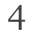 Aged Bronze Metal 4 inch Flush House Address Numbers, Bold Readable Font